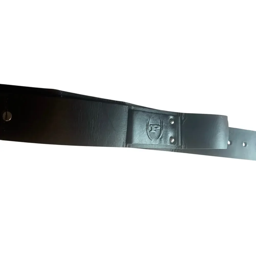Men’s Black Belt Leather - PHAT FARM Waist 40” Retro P-83126 Y2K Hip Hop Skater